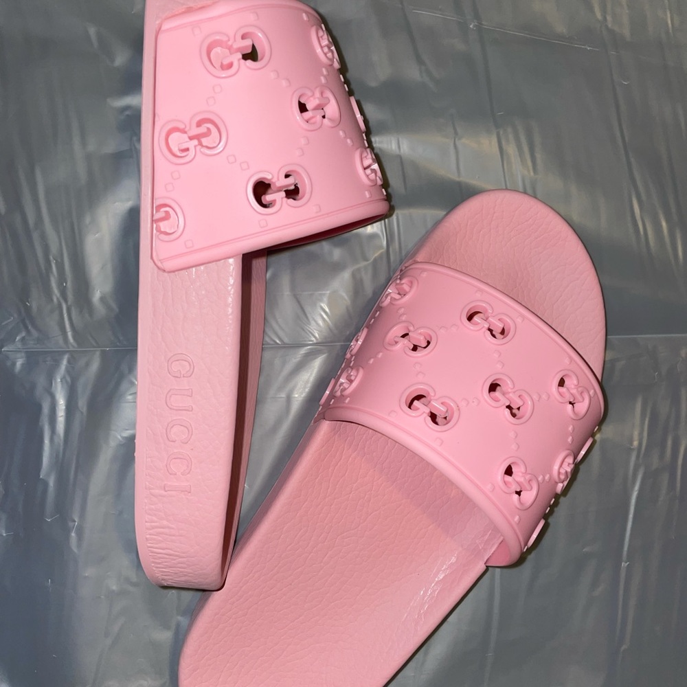 Women's rubber GG slide sandal